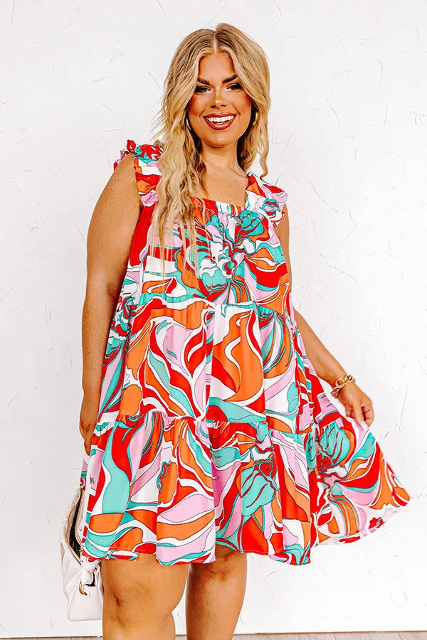 Popular Retreat Mini Dress in Scarlet Curves