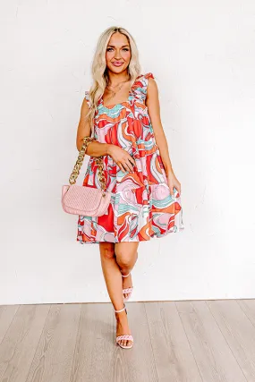 Popular Retreat Mini Dress in Scarlet