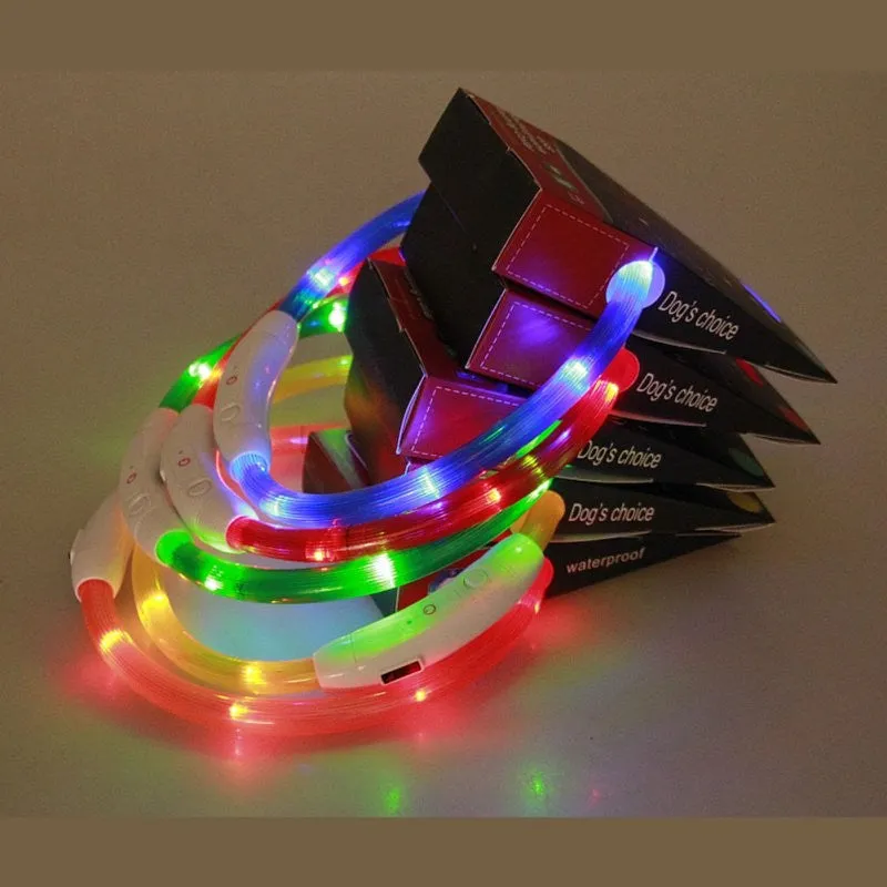 Premium Series - Multi LED Rechargeable Safety Pet Collars Version 2
