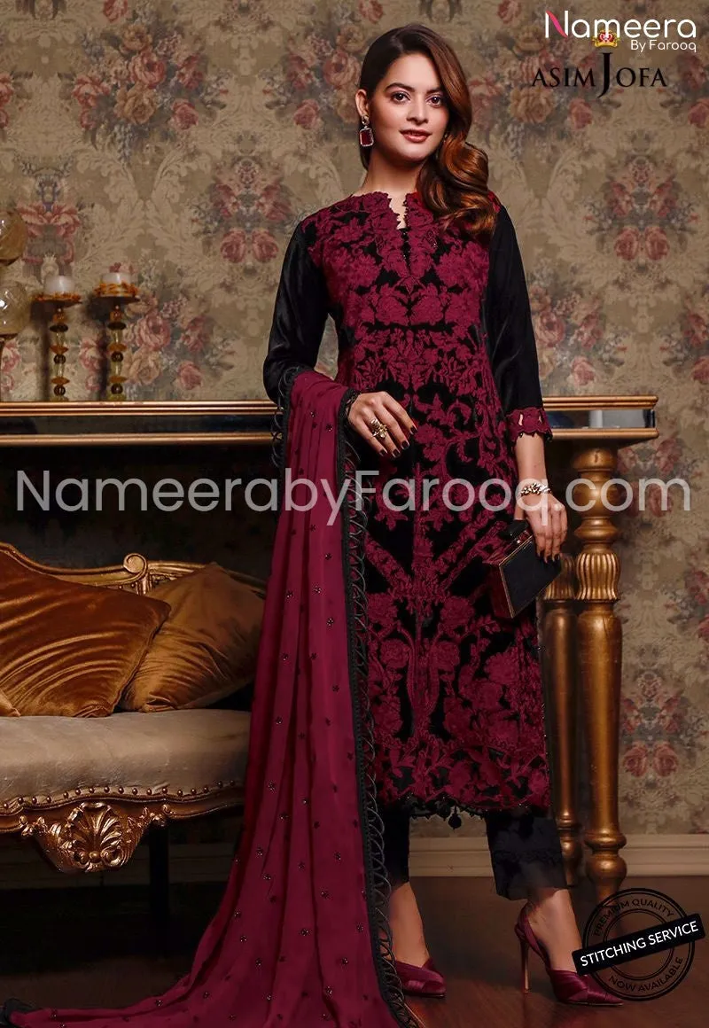 Purple Pakistani Wedding Party Dress #PN107
