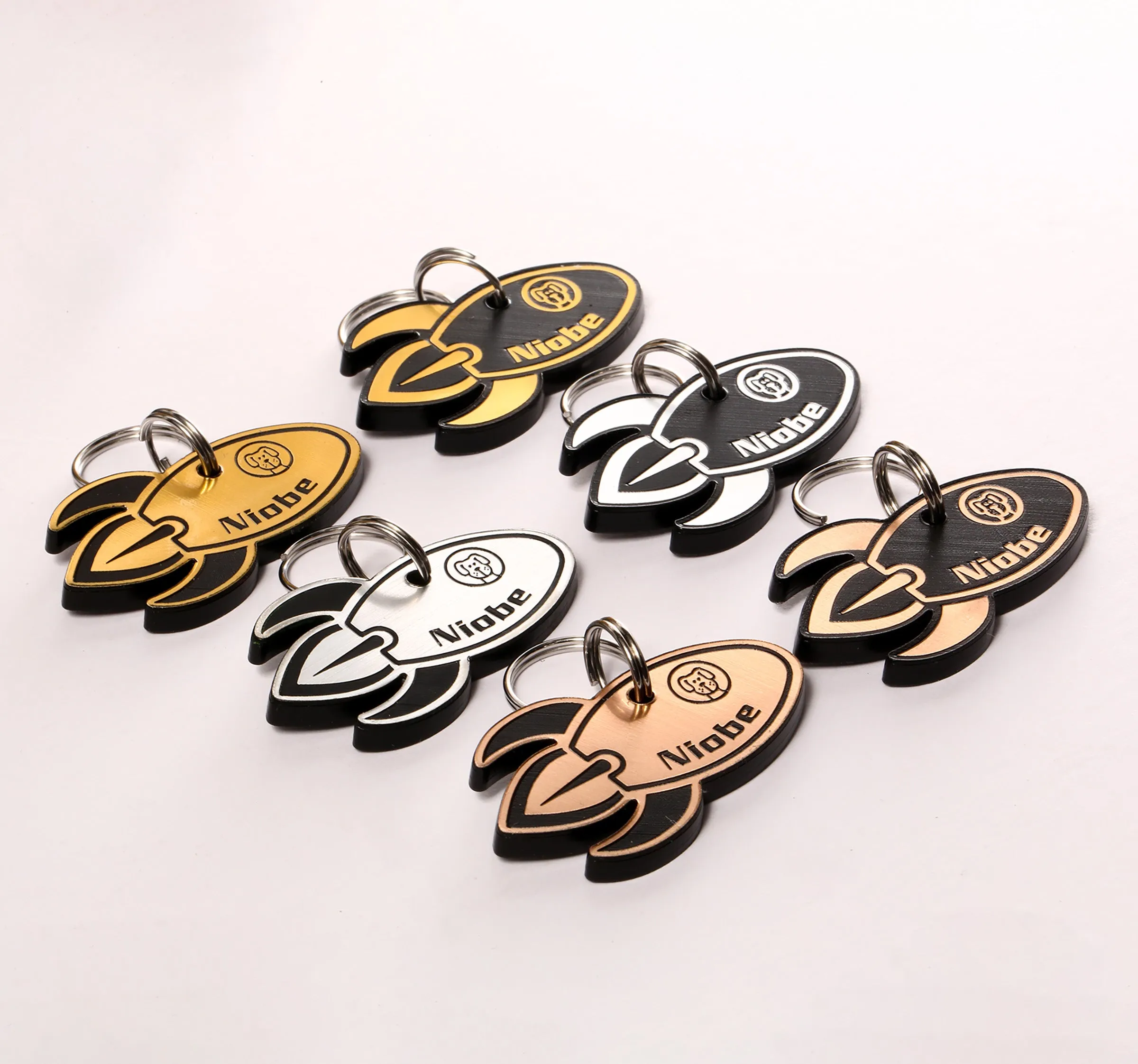 Rocket dog tag, space custom two sides tag, identity dog space, Dog Collar, Star Space theme, rocket pet id tag, laika, sputnik, pluton
