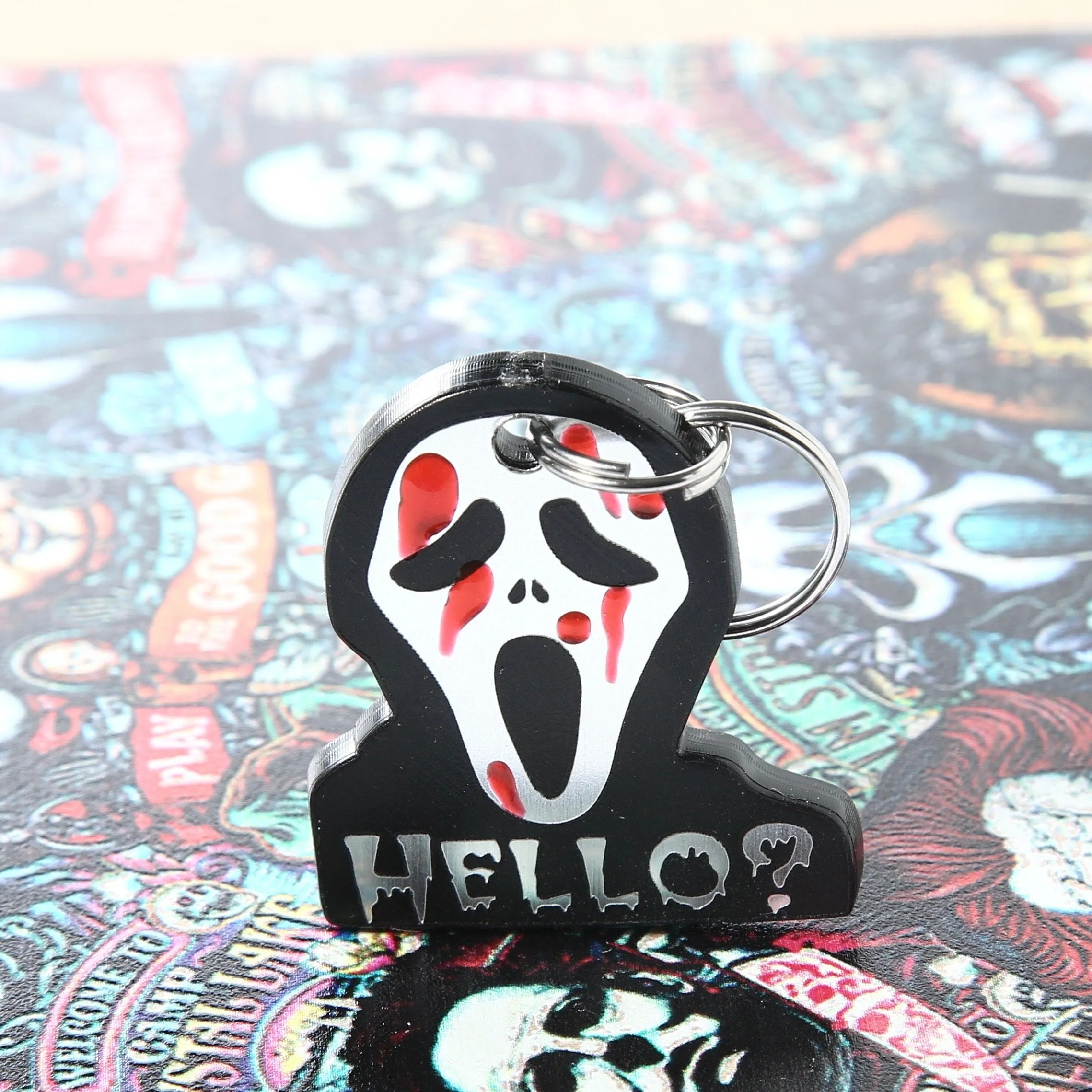 Scary Mask Personalized Pet Tag - Scary  Pet Tag - Horror Pet Tag
