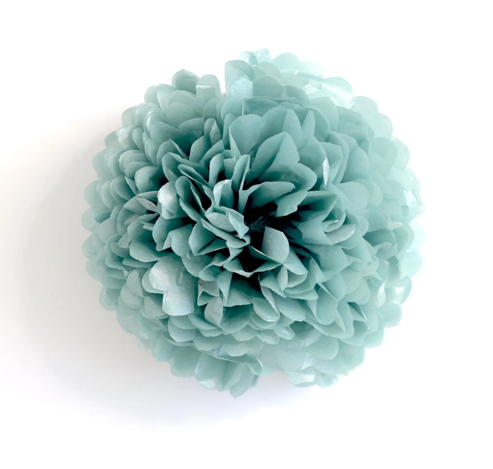 Shimmery patina tissue paper pom pom