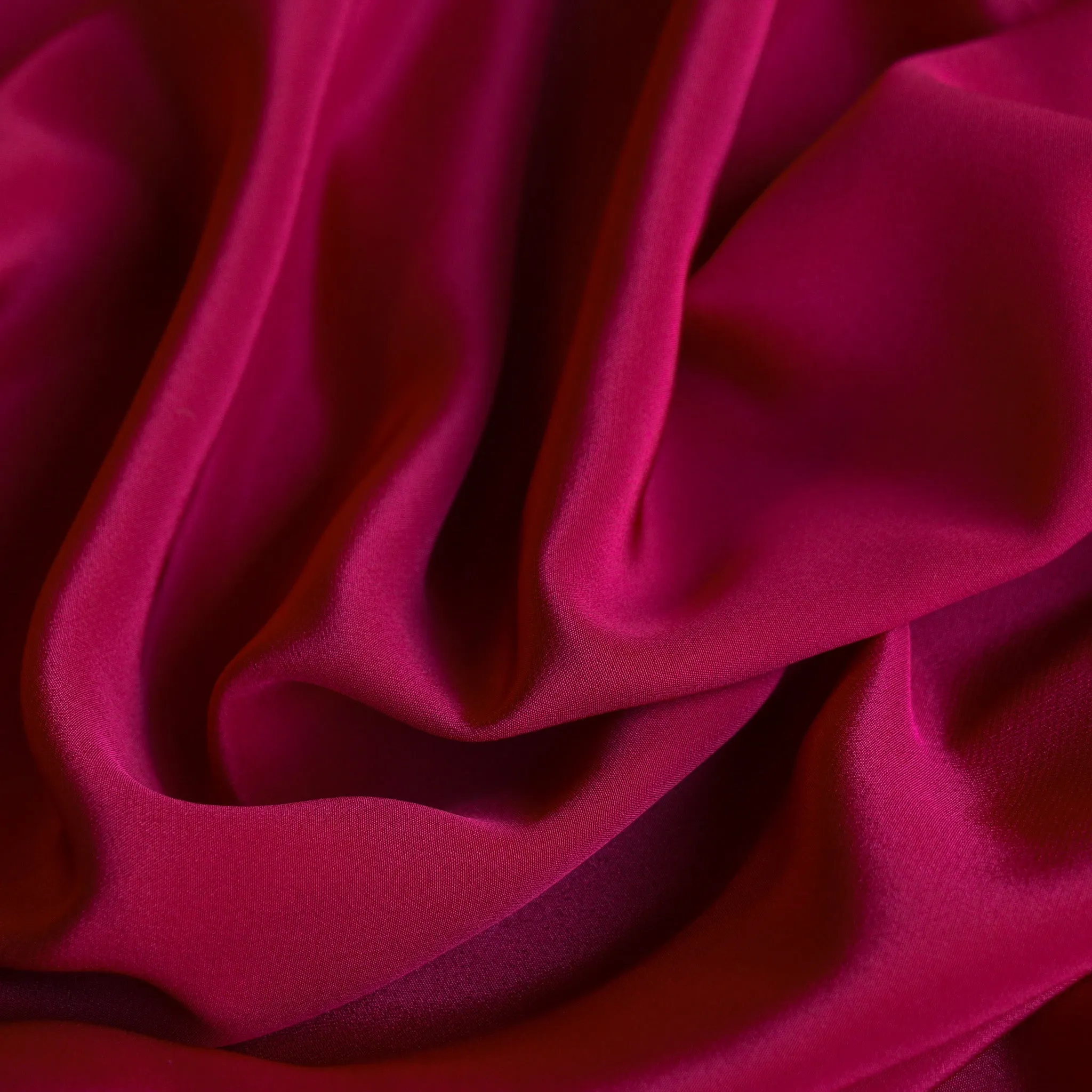 Silk Crepe De Chine - Crimson