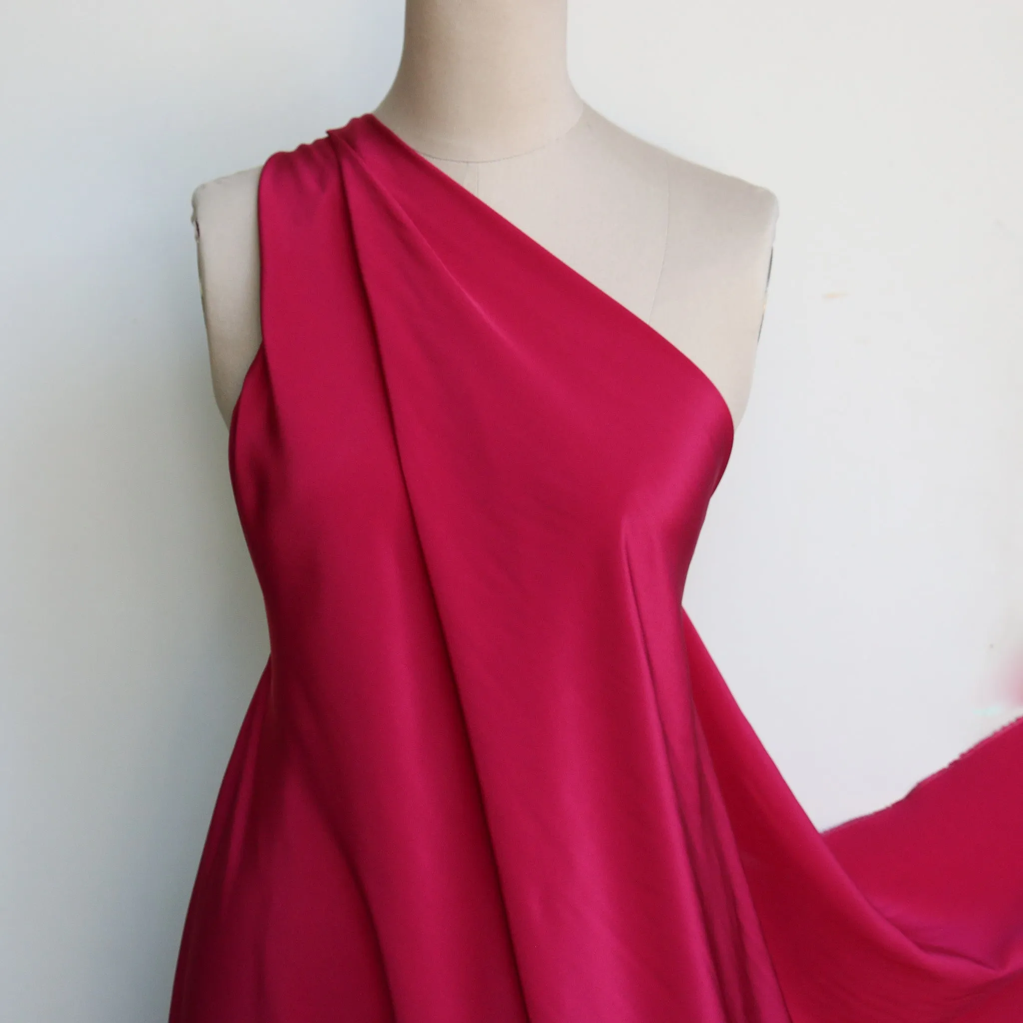 Silk Crepe De Chine - Crimson