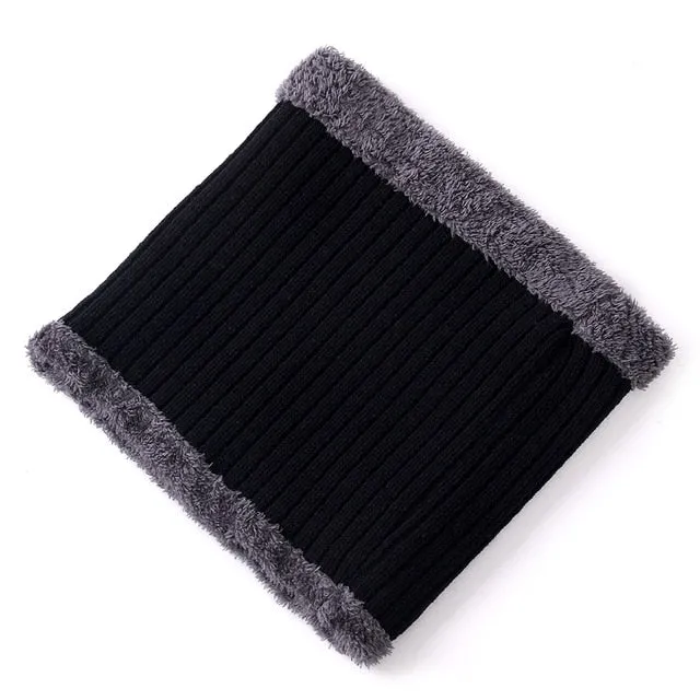 Stylish Fur Lined Soft Beanie With Brim Outdoor Knitted Woolen Warm Winter Cap