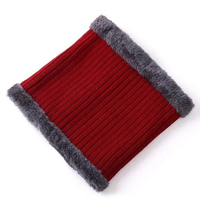 Stylish Fur Lined Soft Beanie With Brim Outdoor Knitted Woolen Warm Winter Cap