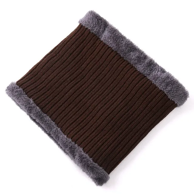Stylish Fur Lined Soft Beanie With Brim Outdoor Knitted Woolen Warm Winter Cap