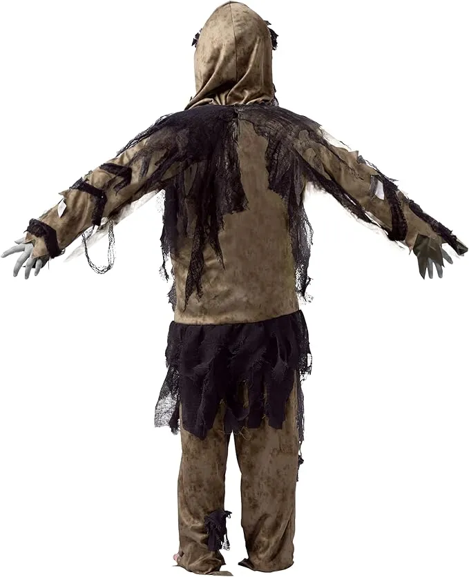 Swamp Deluxe Skeleton Living Dead Zombie Costume for Halloween Kids