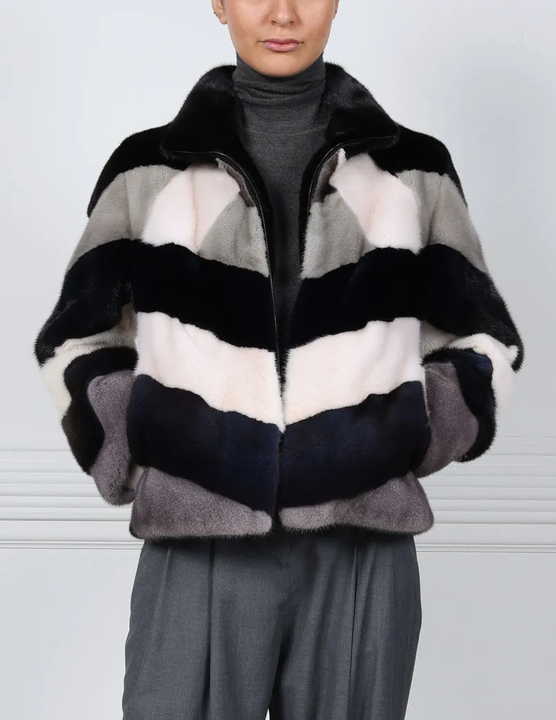 The Alia  Mink Fur Upcycled Jacket