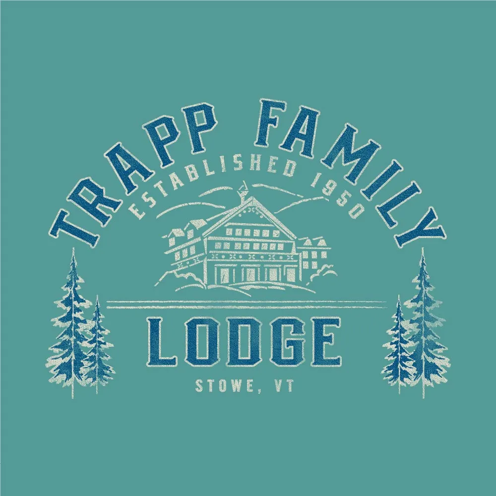 Trapp Family Lodge Adult logo Green Short Sleeve Tee