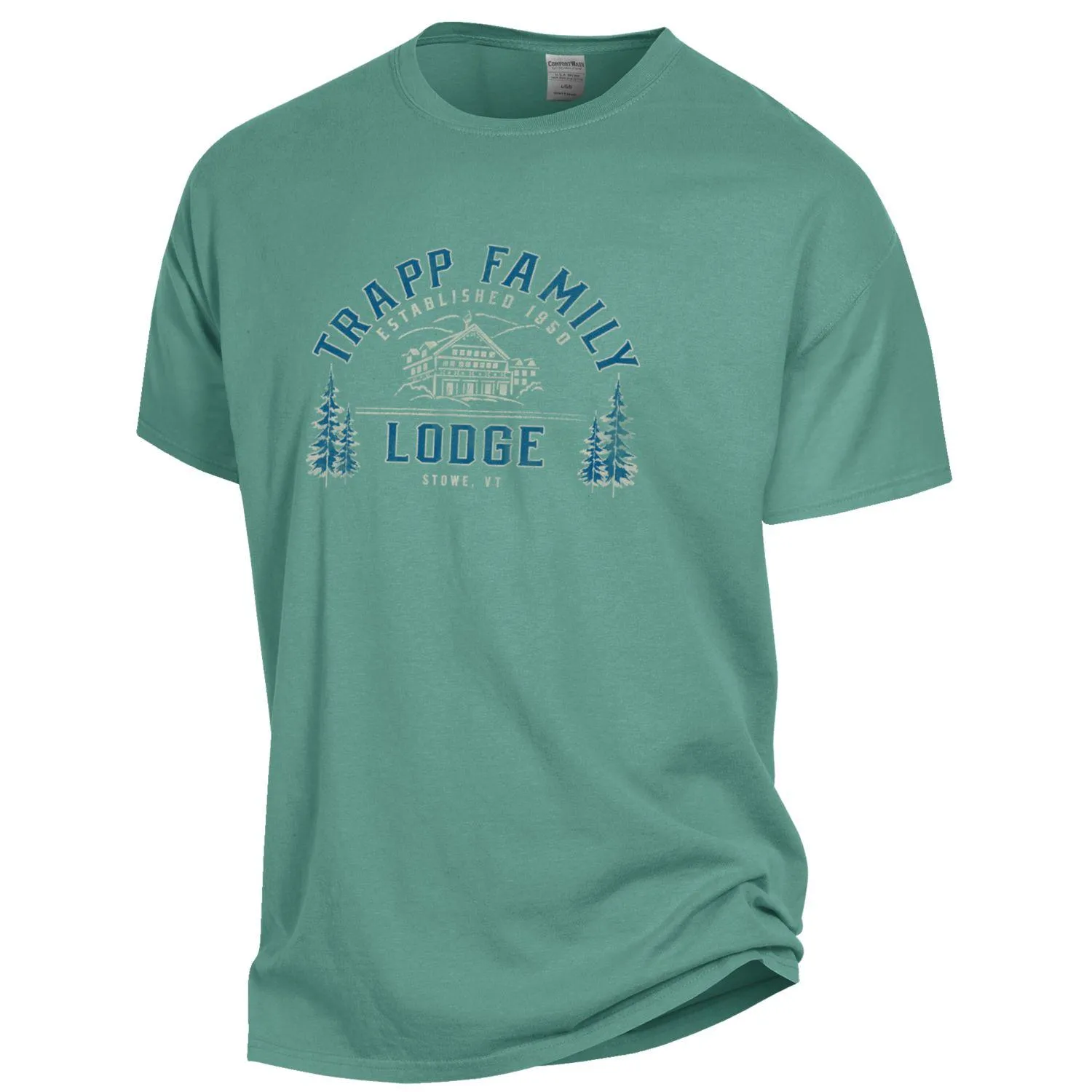 Trapp Family Lodge Adult logo Green Short Sleeve Tee