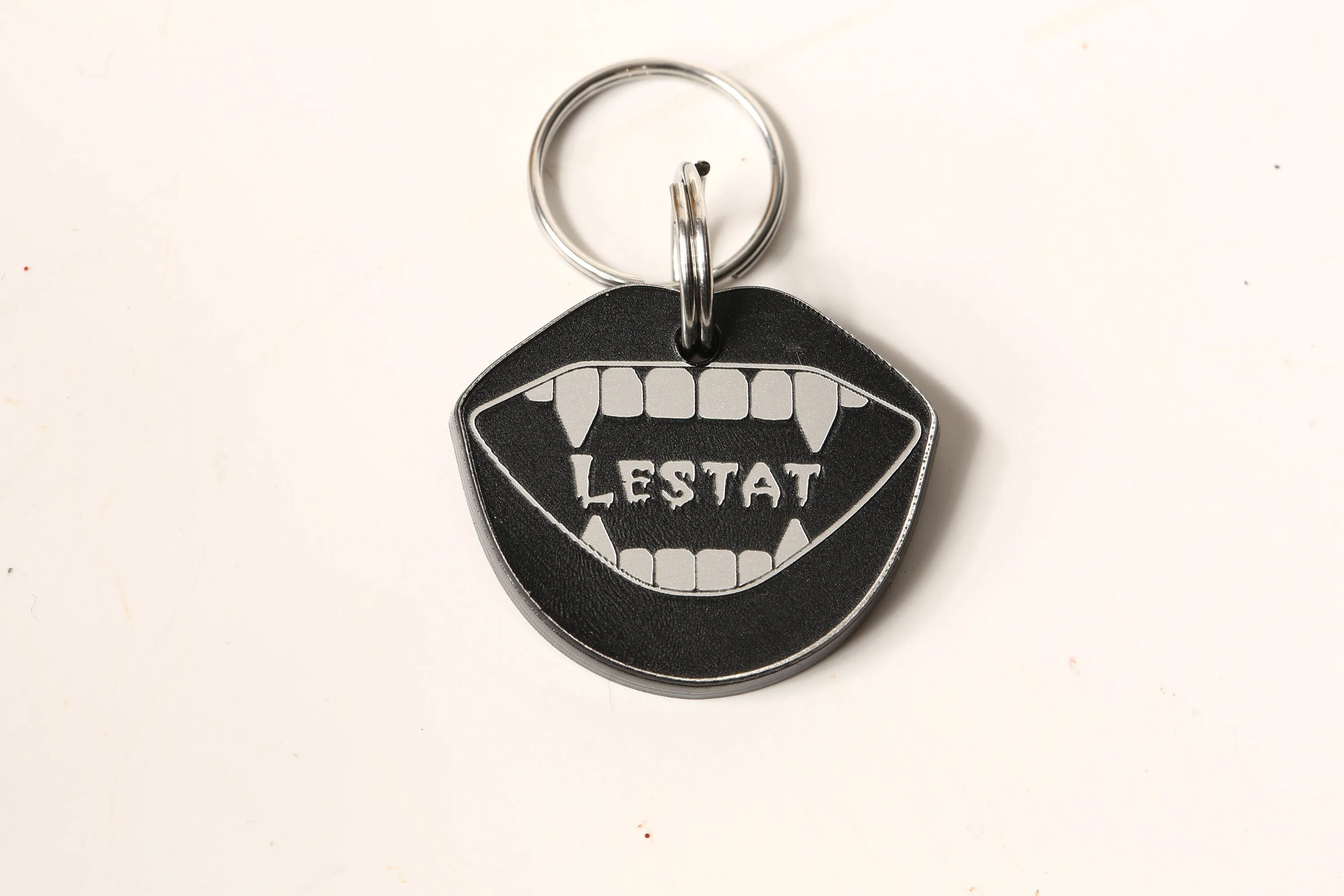 Vampire Pet Tag - Personalized Pet Tag - Dracula Cat ID Tag - Dracula Pet ID - Dog ID Tag - Fangs Pet Tag - Spooky Pet Tag