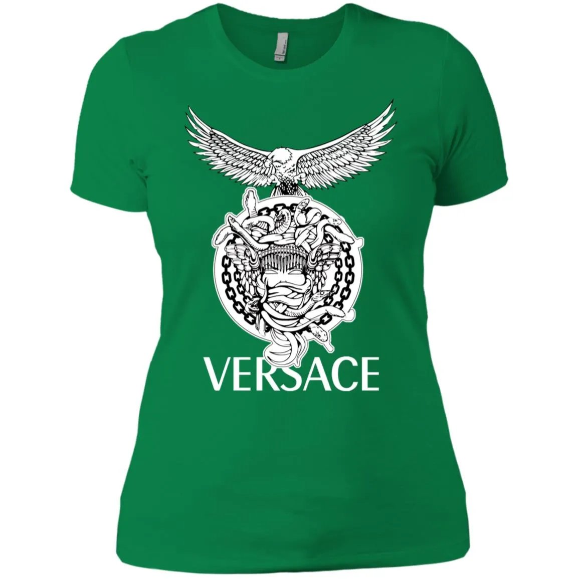 Versace Supervip Logo T-shirt Women Cotton T-Shirt