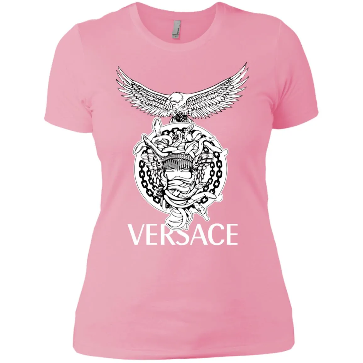 Versace Supervip Logo T-shirt Women Cotton T-Shirt