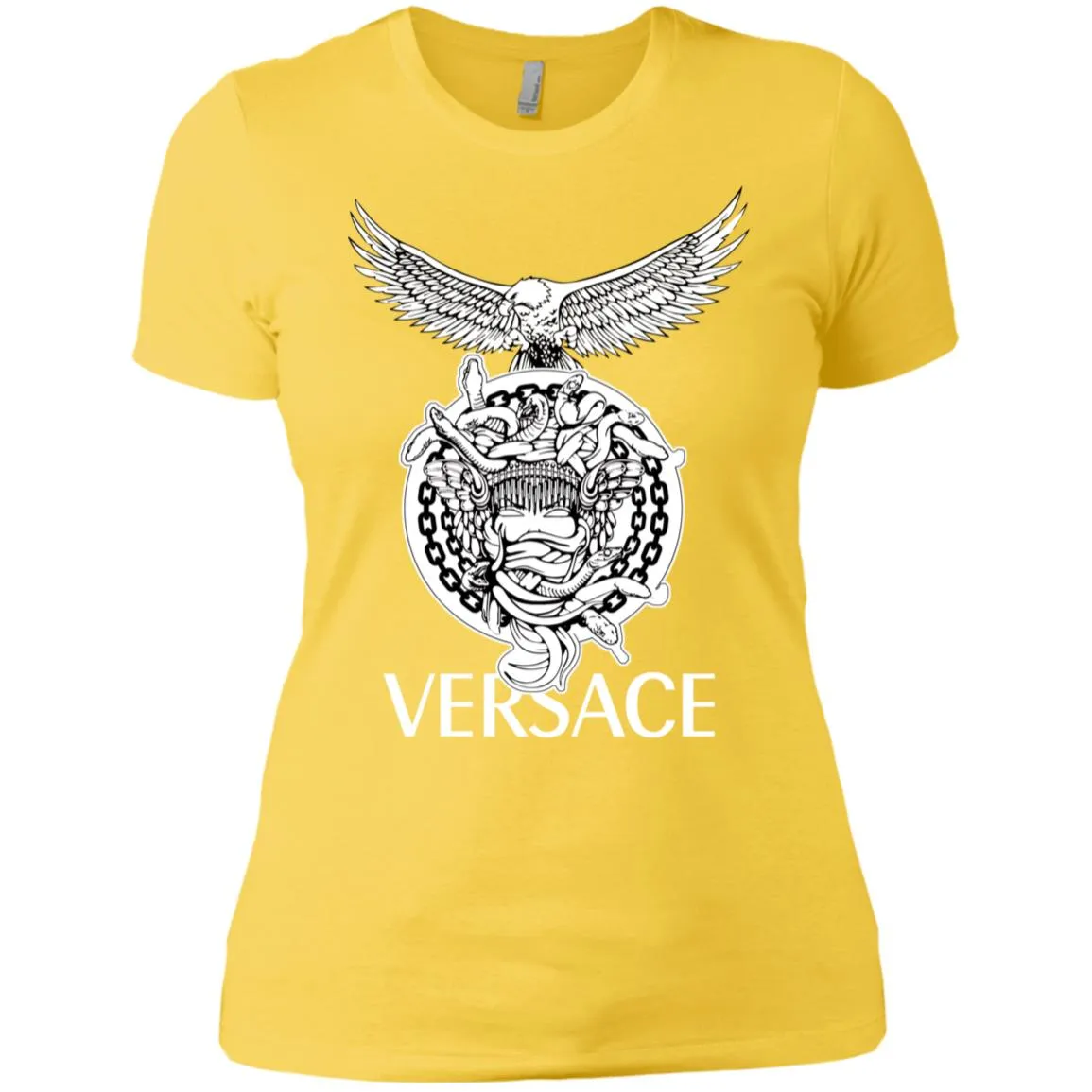 Versace Supervip Logo T-shirt Women Cotton T-Shirt