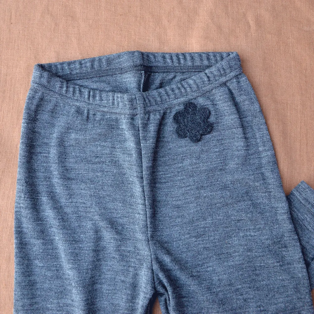 Women's 100% Organic Merino Wool Leggings- Slate (34/36) *SECONDS/YOU MEND IT!