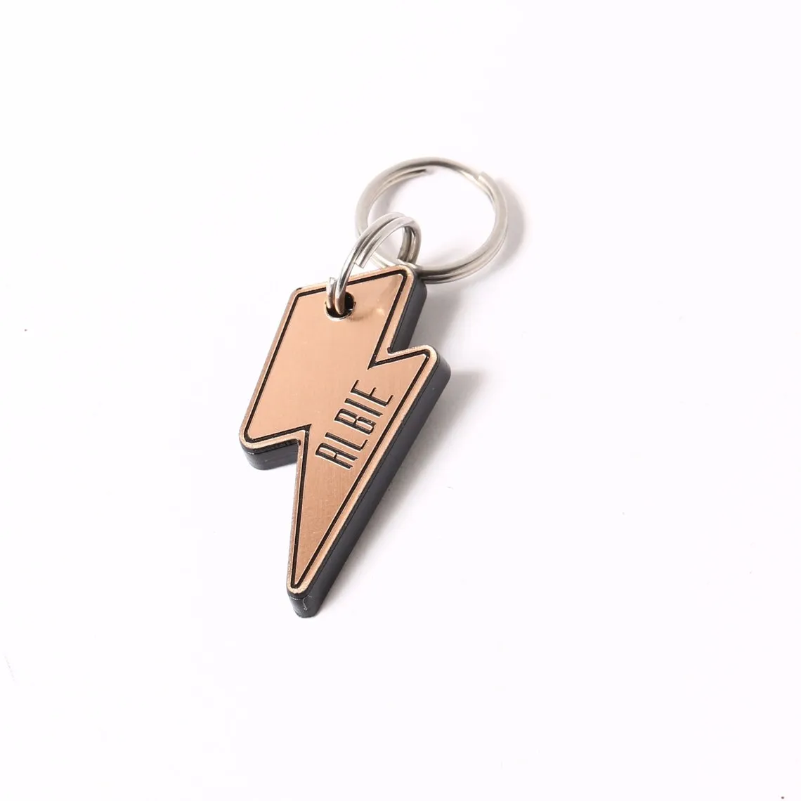 Zeus Lightning Bolt Personalized Pet Tag