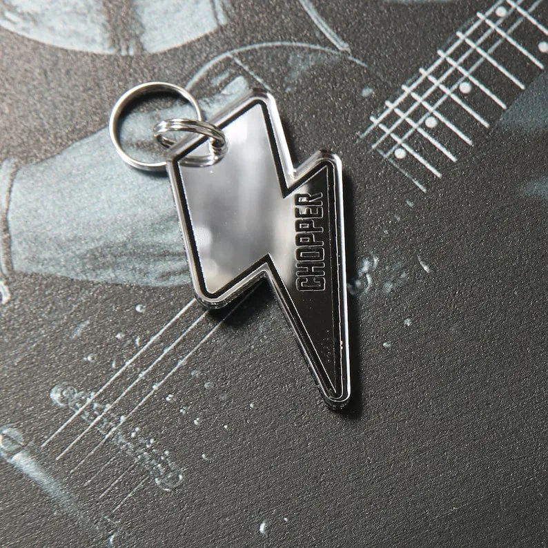 Zeus Lightning Bolt Personalized Pet Tag
